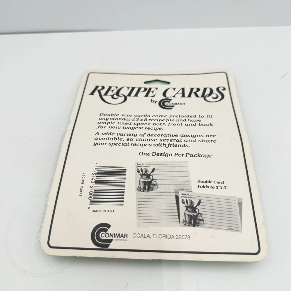 Vintage Conimar Recipe Cards 20 Double 3